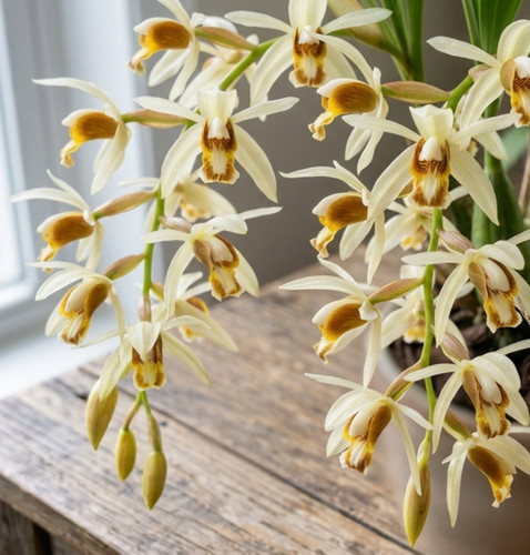 Coelogyne trinervis exotische - trinervis:,